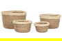 DKD Home Decor Cesta Natural Fibra 31 x 20 x 31 cm Set de 4 (2 Unidades)