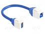 DeLOCK 86970 Cable USB Keystone Modul Tipo-A Hembra a Tipo-B Hembra 5 Gbps, 20 cm, Azul