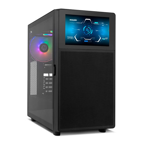 NOX Hummer NXHUMMERBIOS Caja Gaming Semitorre con Pantalla LCD 8 pulg Negro