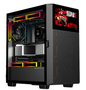 NOX Hummer NXHUMMERBIOS Caja Gaming Semitorre con Pantalla LCD 8 pulg Negro