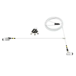 Mobilis 001331 Cable Antirrobo Blanco 1,8 m Acero con Llave