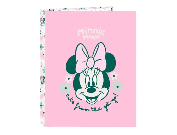 Safta Carpeta Folio Minnie Mouse Minty con 4 Anillas Mixtas