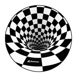 Sharkoon SKILLER SFM12 3D Vortex Alfombrilla Gaming 120x120cm Negro Blanco