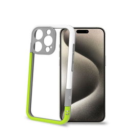 Celly Bumper para iPhone 16 Pro Blanco y Amarillo