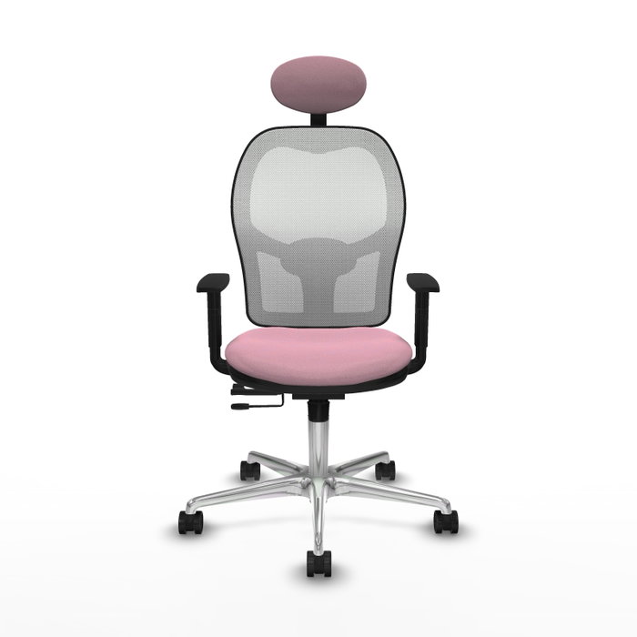 PIQUERAS Y CRESPO Silla de oficina Jorquera Rosa y Blanca con mecanismo Sincro/Traslack PIQUERAS Y CRESPO Silla de oficina Jorquera Rosa y Blanca con mecanismo Sincro/Traslack