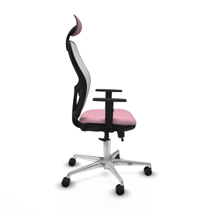 PIQUERAS Y CRESPO Silla de oficina Jorquera Rosa y Blanca con mecanismo Sincro/Traslack PIQUERAS Y CRESPO Silla de oficina Jorquera Rosa y Blanca con mecanismo Sincro/Traslack