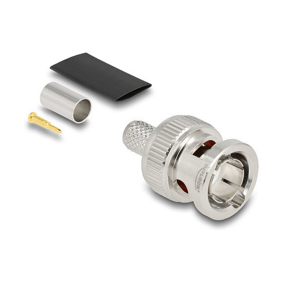 DeLOCK 91771 Conector BNC 75 Ohm para crimpar RG59 con tubo termorretráctil DeLOCK 91771 Conector BNC 75 Ohm para crimpar RG59 con tubo termorretráctil