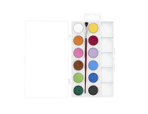Jovi Estuche de Acuarelas de 12 Colores Surtidos con Pincel Jovi Estuche de Acuarelas de 12 Colores Surtidos con Pincel