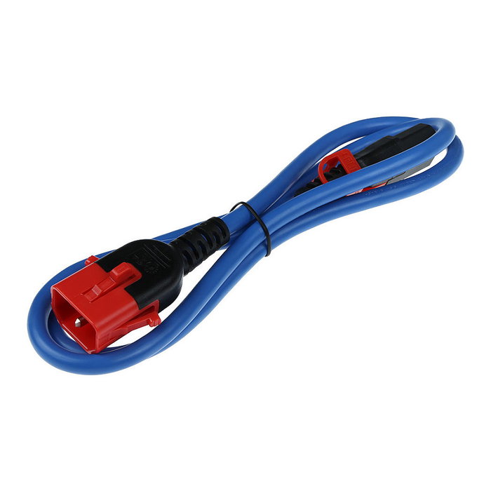 ACT Powercord C13 a C14 con doble bloqueo, azul, 2 m, PC3621