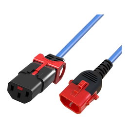 ACT Powercord C13 IEC Lock+ a C14 IEC Lock Dual Locking PC3621, 2 m, azul