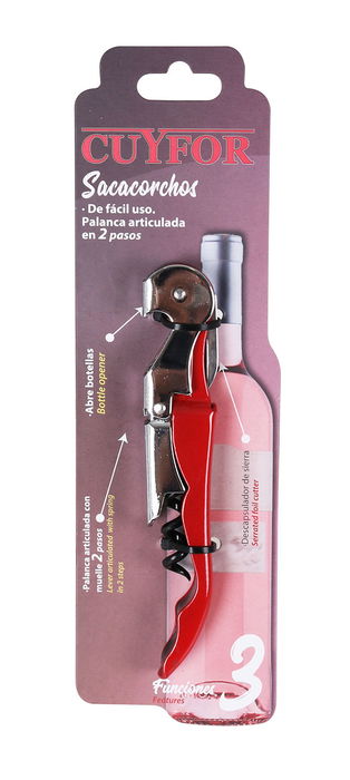 Cuyfor Abridor Sacacorchos Gourmet 12.5x2.5 cm (24 Unidades)