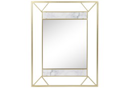 DKD Home Decor Espejo de Pared Dorado de Metal y MDF 60x80 cm