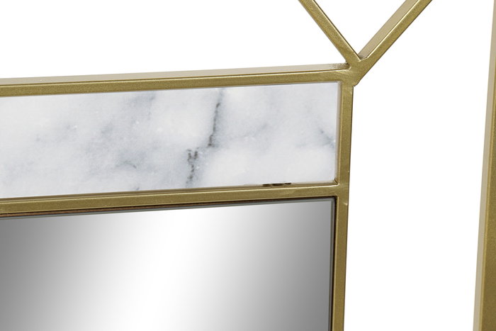 DKD Home Decor Espejo de Pared Dorado de Metal y MDF 60x80 cm