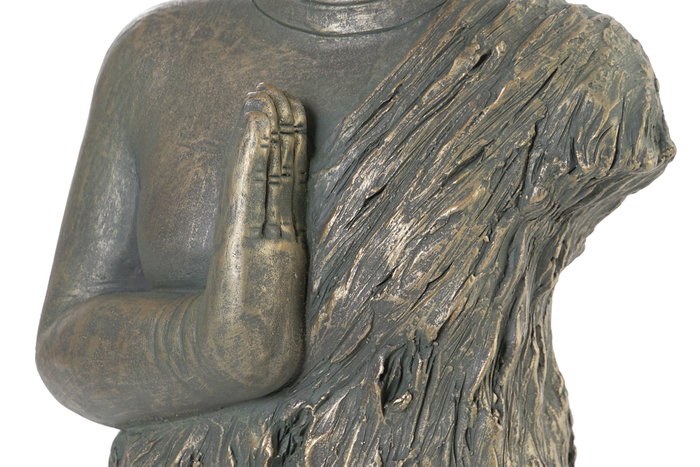 DKD Home Decor Figura de Buda Envejecido en Fibra de Vidrio