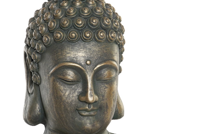 DKD Home Decor Figura de Buda Envejecido en Fibra de Vidrio