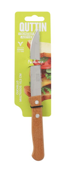 Quttin Cuchillo Filo Multiusos Natura Hoja 10.3 cm (60 Unidades)