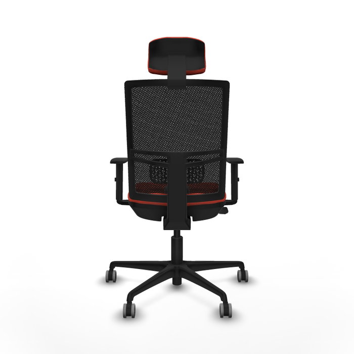 PIQUERAS Y CRESPO Silla de oficina Yunquera con mecanismo Sincro/Traslack, Naranja oscuro