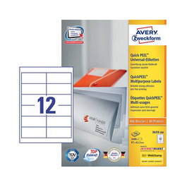 AVERY Zweckform Etiquetas 3659-200 Blancas 97,0 x 42,3 mm