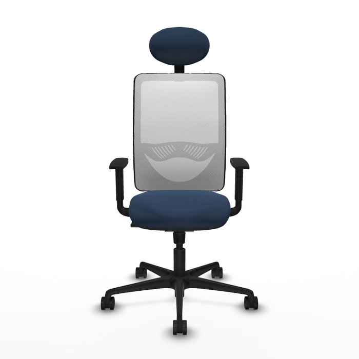 PIQUERAS Y CRESPO Silla de oficina Zulema con Mecanismo Sincro, Azul Marino y Blanco PIQUERAS Y CRESPO Silla de oficina Zulema con Mecanismo Sincro, Azul Marino y Blanco