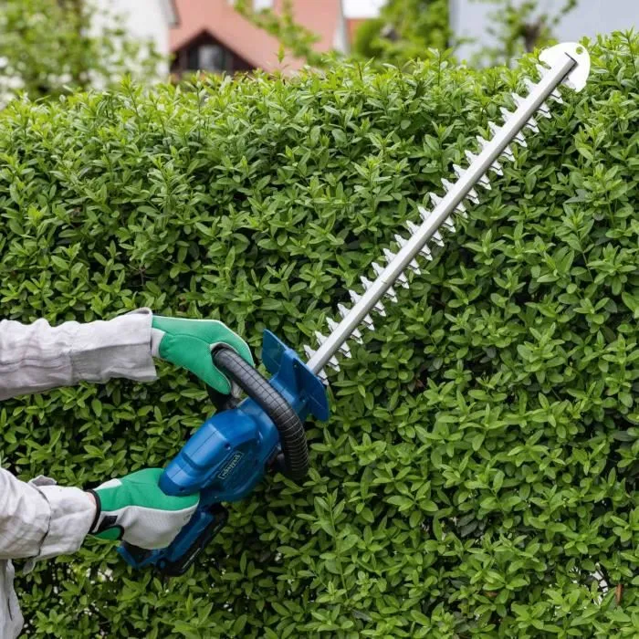 Scheppach C-HT570-X Cortasetos eléctrico inalámbrico, batería 20V 2.0Ah + cargador, longitud corte 51 cm