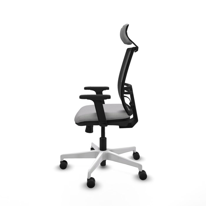 PIQUERAS Y CRESPO Silla de oficina Yunquera con mecanismo Sincro/Traslack Gris claro/Negro