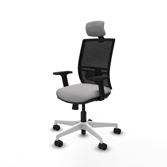 PIQUERAS Y CRESPO Silla de oficina Yunquera con mecanismo Sincro/Traslack Gris claro/Negro