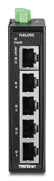 TRENDnet TI-ELC50 Switch No Administrado Fast Ethernet (10/100), 5 Puertos, Full Duplex, Montaje en Pared, Negro