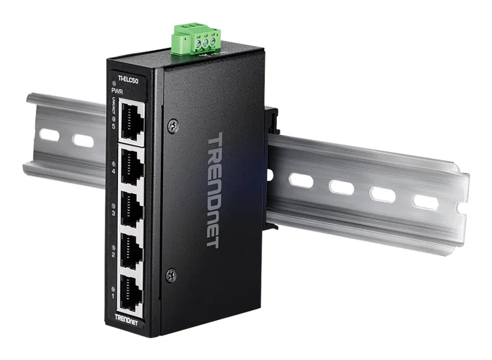 TRENDnet TI-ELC50 Switch No Administrado Fast Ethernet (10/100), 5 Puertos, Full Duplex, Montaje en Pared, Negro