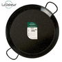 La Dehesa Paellera Esmaltada 50 cm Negra 13 Raciones con 2 Asas, Apta para Gas y Horno (Set de 4)
