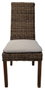 DKD Home Decor Silla de Madera de Mahogany y Ratán Marrón
