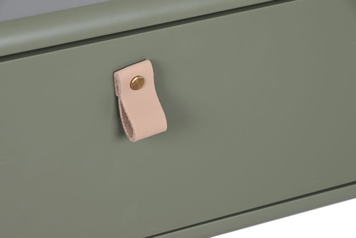 DKD Home Decor Mesa de Centro Verde con 2 Cajones