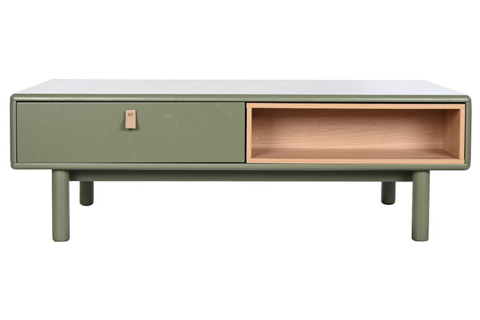 DKD Home Decor Mesa de Centro Verde con 2 Cajones