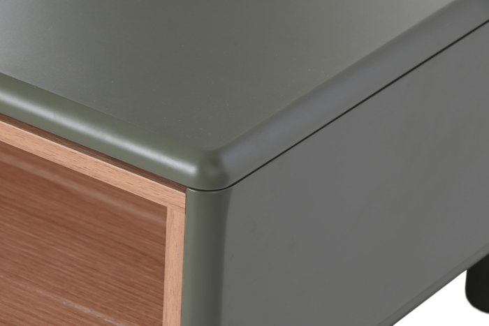 DKD Home Decor Mesa de Centro Verde con 2 Cajones