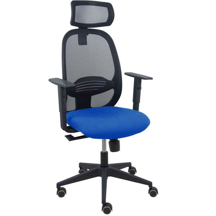 PIQUERAS Y CRESPO Silla de oficina Cilanco con mecanismo Sincro, Azul y Negro