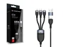 Conceptronic ETTA06B15 Cable USB 3 en 1 PD 100W 1,5 m Negro