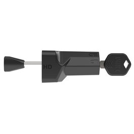 Basil Pasador de bloqueo de acero inoxidable con cerradura para montaje MIK HD en portabultos, 9.6x3x2.9 cm, 70 g