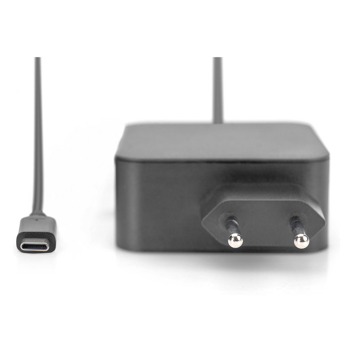 Digitus Cargador USB-C para Portátil 65W, Adaptador de Corriente 20V con Cable 1.2m, Negro, Universal Notebook Netzteil