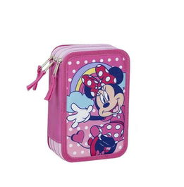 Cerdá Plumier con Accesorios Minnie Giotto, Estuche Pinturas 12.5 x 6.5 x 19.5 cm, Rosa, Recomendado 3 Años
