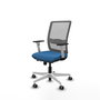 PIQUERAS Y CRESPO Silla de oficina Haches con mecanismo Sincro/Traslack Azul claro y Gris
