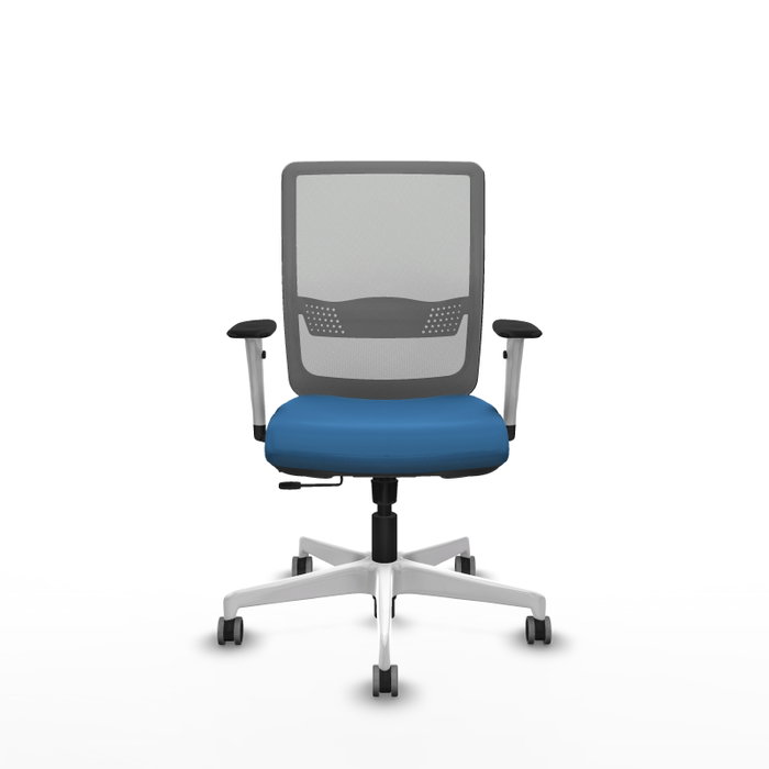 PIQUERAS Y CRESPO Silla de oficina Haches con mecanismo Sincro/Traslack Azul claro y Gris