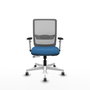 PIQUERAS Y CRESPO Silla de oficina Haches con mecanismo Sincro/Traslack Azul claro y Gris