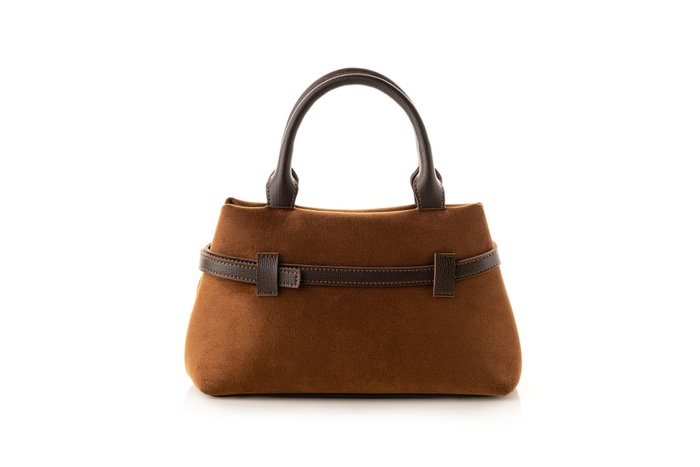 Vince Camuto Bolso de Mano Vittoria Mini - Suede Brown Marrón Piel de Polivinilo Elegante Versátil Vince Camuto Bolso de Mano Vittoria Mini - Suede Brown Marrón Piel de Polivinilo Elegante Versátil