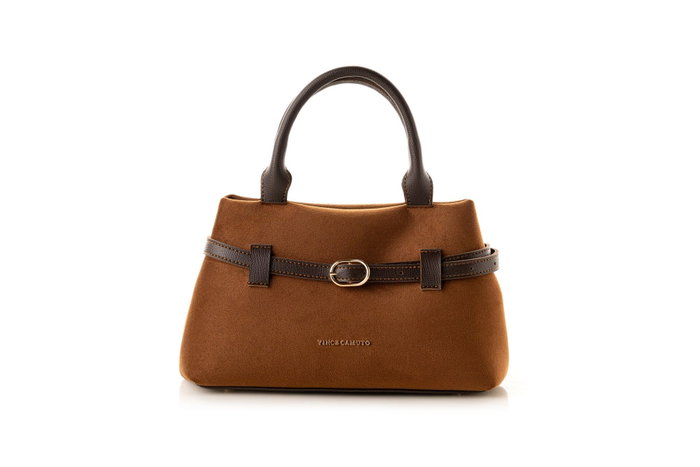 Vince Camuto Bolso de Mano Vittoria Mini - Suede Brown Marrón Piel de Polivinilo Elegante Versátil Vince Camuto Bolso de Mano Vittoria Mini - Suede Brown Marrón Piel de Polivinilo Elegante Versátil