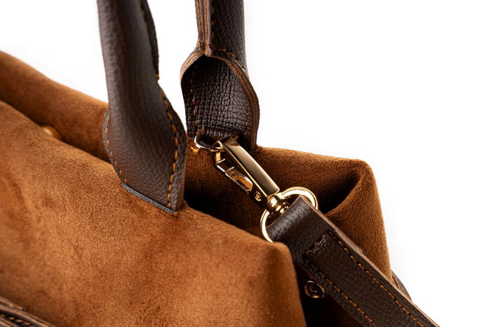 Vince Camuto Bolso de Mano Vittoria Mini - Suede Brown Marrón Piel de Polivinilo Elegante Versátil Vince Camuto Bolso de Mano Vittoria Mini - Suede Brown Marrón Piel de Polivinilo Elegante Versátil
