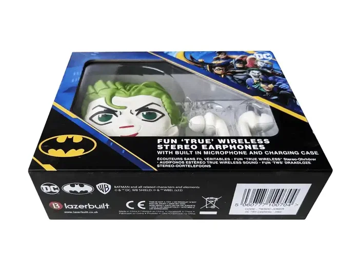 Wondee Auriculares Inalámbricos Bluetooth Batman The Joker, Oficial Warner Bros., Alta Calidad de Sonido, Hasta 6h Autonomía, Carga Rápida