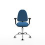 PIQUERAS Y CRESPO Silla de oficina Aýna Azul claro con Brazos 2D