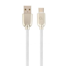 Gembird Cable USB 2.0 de 2 m, USB A a USB C, Blanco Premium