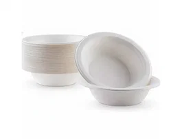Platos de Fibra Biodegradables 340/350 cc Paquete 50 Unidades Ecológicos