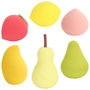 The Concept Factory Juego De 3 Esponjas Maquillaje Kawaii - Fresa, Aguacate, Limón, Pera, Mango, Melocotón