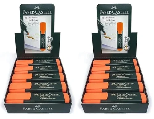 Faber Castell Textliner 48 Marcador Fluorescente Naranja (Set de 10)